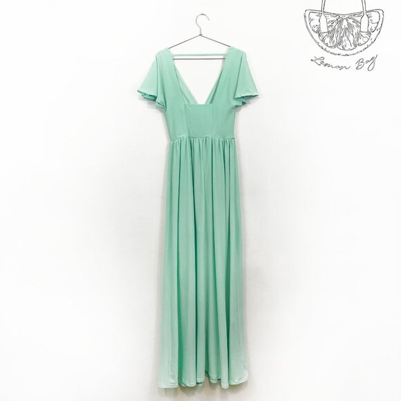 ASOS / Evening Bridesmaid Maxi Dress / Color Mint Green / Size US 0 - Picture 6 of 9